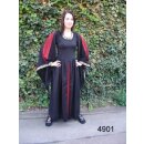 Kleid mit Bordüre und Einsatz S schwarz-rot
