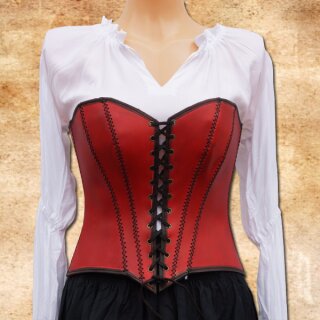 Leather Bodice Red 36