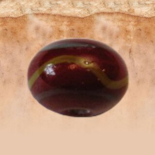 Red & Yellow Glass Trail Bead