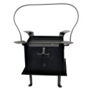 Portable fire pit and grill from steel