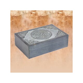 soapstone box with celtic seal