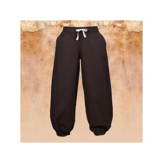 Loose-Fitting Medieval Trousers Thore for Children, brown