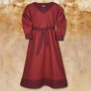 Viking Dress Solveig for Children, red/ wine red