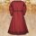 Viking Dress Solveig for Children, red/ wine red