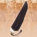 Viking Knife w/ Bone Handle & Leather Sheath