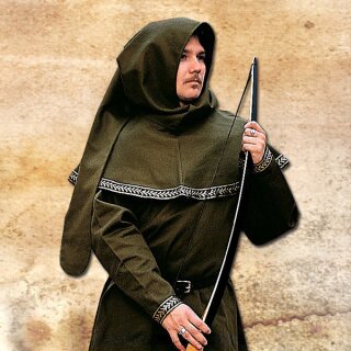 Braided Medieval Hood, green