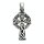 Celtic cross pendant silver