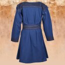 Medieval Tunic Bent with Detachable Sleeves, blue/dark blue