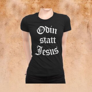 T- Shirt Girlie Odin statt Jesus