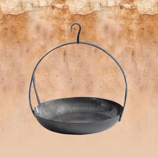 Medieval Hanging Pan with Hook, hand-forged steel
