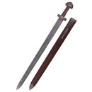 Viking Sword (Isle of Eigg) with Leather Grip, Damascus...