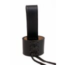 Adjustable Belt Holder for Dagger, Black Leather