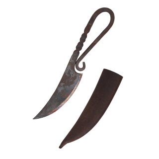 Medieval knife (small) with suede leather sheath