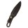 Knife with twisted handle and leather scabbard, stainless