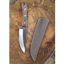 Utility Knife with walnut hilt & leather scabbard