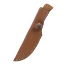 Knife wit olivewood grip and leather sheath