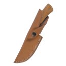 Jagdmesser mit Griff aus Olivenholz, ca.20 cm, Lederscheide,