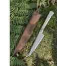 Kitchen knife with handle from bone, 18 cm incl. sheath