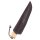 Utility Knife w/ Bone Handle & Leather Sheath, Damascus Steel
