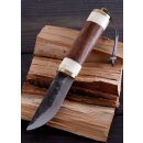 Utility Knife, Bone/Wood Handle and Leather Sheath