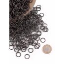 Loose rings, butted, blackened, 9 mm ID, 3 kg