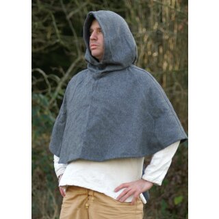 Large medieval hood, black