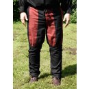 Mittelalterliche Hose mit Wadenschnürung, schwarz/rot