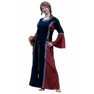 Mittelalter Kleid - Ella, schwarz/rot, Gr. XL