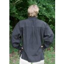 Medieval shirt with crinkled finish, black