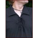 Medieval shirt with crinkled finish, black, size XL