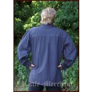 Medieval shirt with crinkled finish, blue, size L