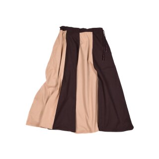 Medieval Skirt, wide flare, brown/light brown, size XXL