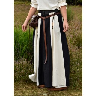 Medieval Skirt, wide flare, black/natural, size S