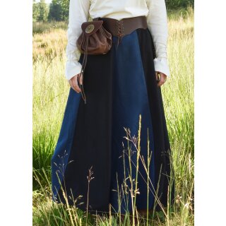 Medieval Skirt, wide flare, black/blue, size S