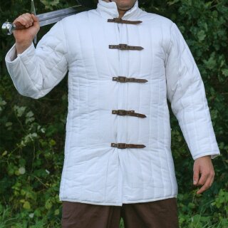 Gambeson with buckles, off-white