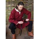 Medieval Braided Tunic Albrecht, long-sleeved, wine red
