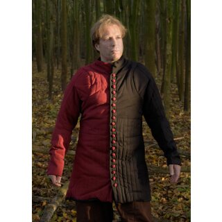 Gambeson with buttons, Jupon, red and black