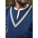 Medieval Braided Tunic Ailrik, short-sleeved, blue, Size L
