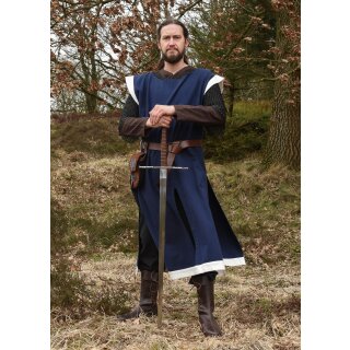 Medieval Tabard / Surcoat Eckhart, blue/natural-coloured