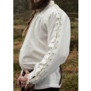 Medieval Shirt Corvin with Lacing, natural-coloured