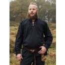 Medieval Shirt Corvin with Lacing, black