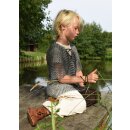Loose-Fitting Medieval Trousers Thore for Children, brown/natural