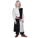 Tabard / Surcoat Lucas for Children, Mi-Parti, natural-coloured/black