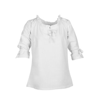 Medieval Blouse Birga, 3/4 Sleeves, white