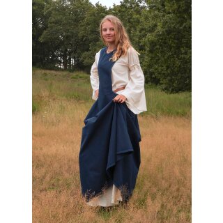 Mittelalter-Überkleid, Surcot Andra, dunkelblau