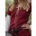 Short-sleeved Cotehardie Ava, Medieval Dress, wine red
