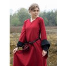 Mittelalterkleid mit Höllenfenstern, Bliaut Amal, rot/schwarz