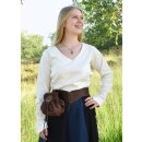 Medieval Blouse Aila with Cording, natural-coloured
