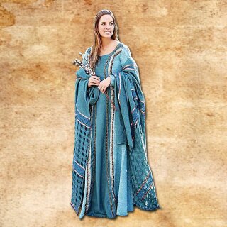 Turquoise Gown with Wrap