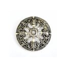 Viking Disc Fibula Troendelag in Borre Style, silver-plated